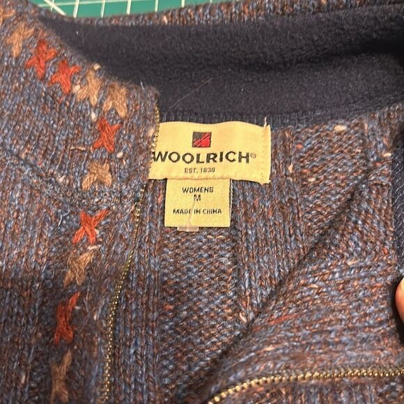NWT Woolrich Indigo Heather 1/4 Zip Sweater Rib Knit - Picture 2 of 7